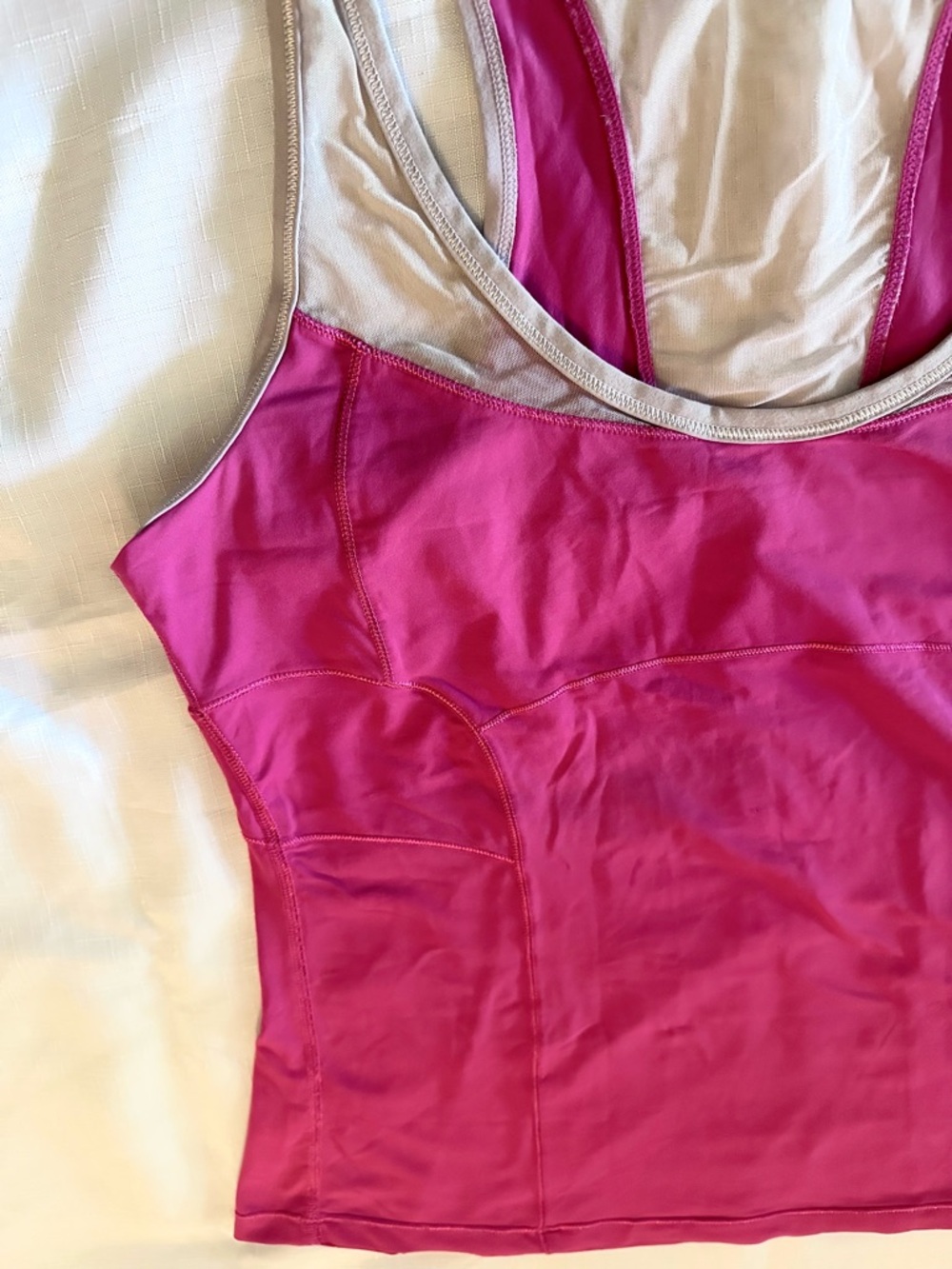 Pink Racerback Athletic Tank Top - Picture 7 of 13